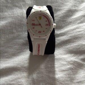Ferrari White Watch with Red Details